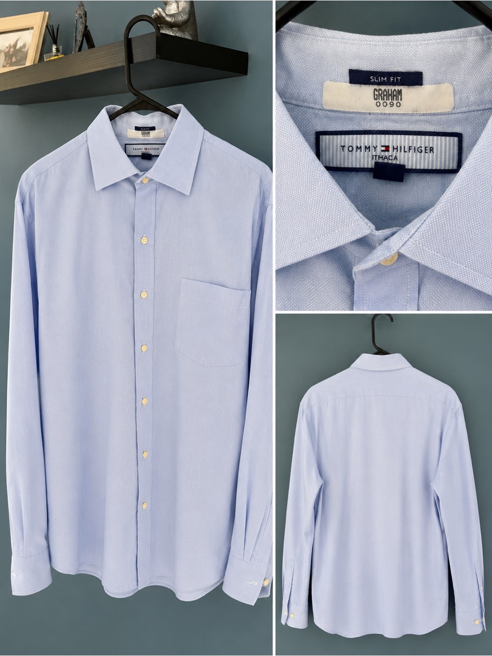 Tommy Hilfiger Light Blue Slim Fit Dress Shirt